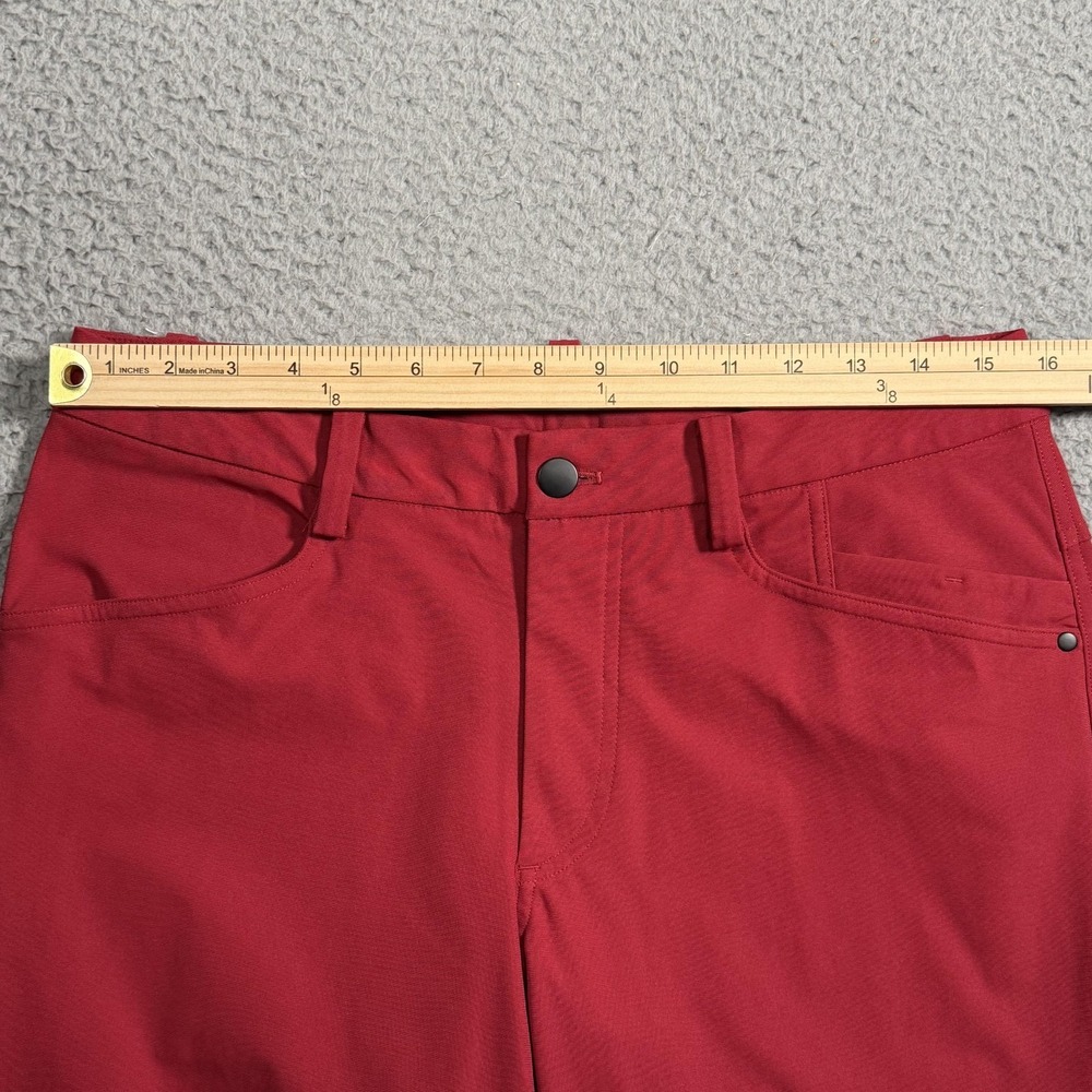 Lululemon Athletica Stretch Khaki Pants Mens 32x30 Red Hiking Travel Outdoor - Picture 12 of 15